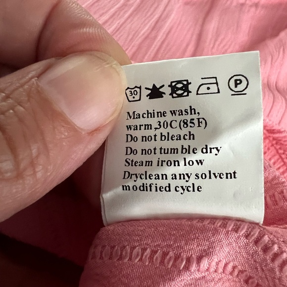 Pink V-Neck Ruffle Sleeve Top - Picture 5 of 5